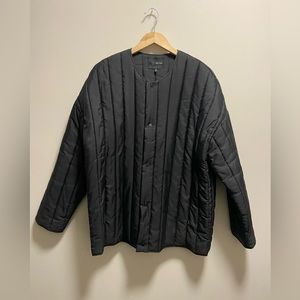 Oak + fort black quilted down jacket